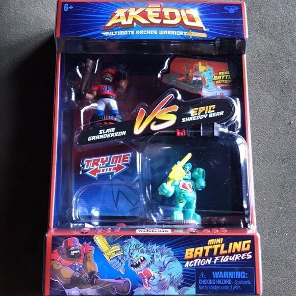 Akedo ultimate arcade warriors Slam Granderson vs Epic Shreddy Bear - Picture 1 of 4